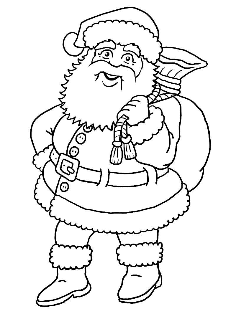 Coloring page: Santa Claus (Characters) #104752 - Free Printable Coloring Pages