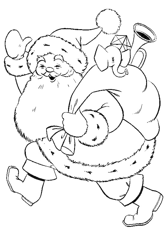 Coloring page: Santa Claus (Characters) #104770 - Free Printable Coloring Pages