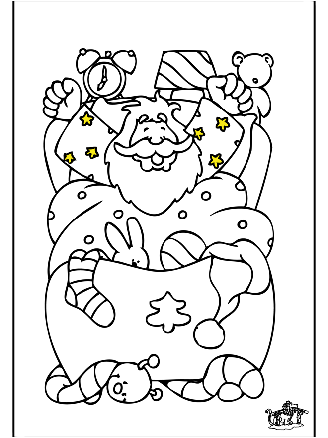 Coloring page: Santa Claus (Characters) #104786 - Free Printable Coloring Pages