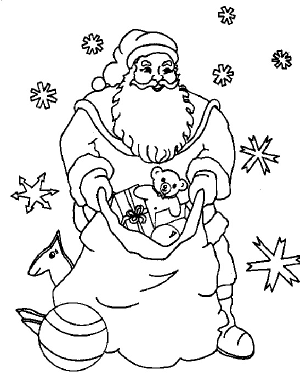 Coloring page: Santa Claus (Characters) #104802 - Free Printable Coloring Pages
