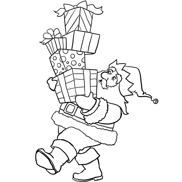 Coloring page: Santa Claus (Characters) #104818 - Free Printable Coloring Pages