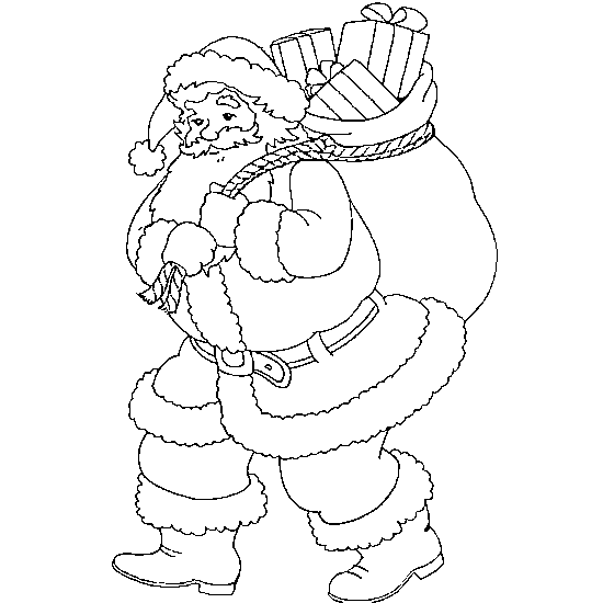 Coloring page: Santa Claus (Characters) #104822 - Free Printable Coloring Pages