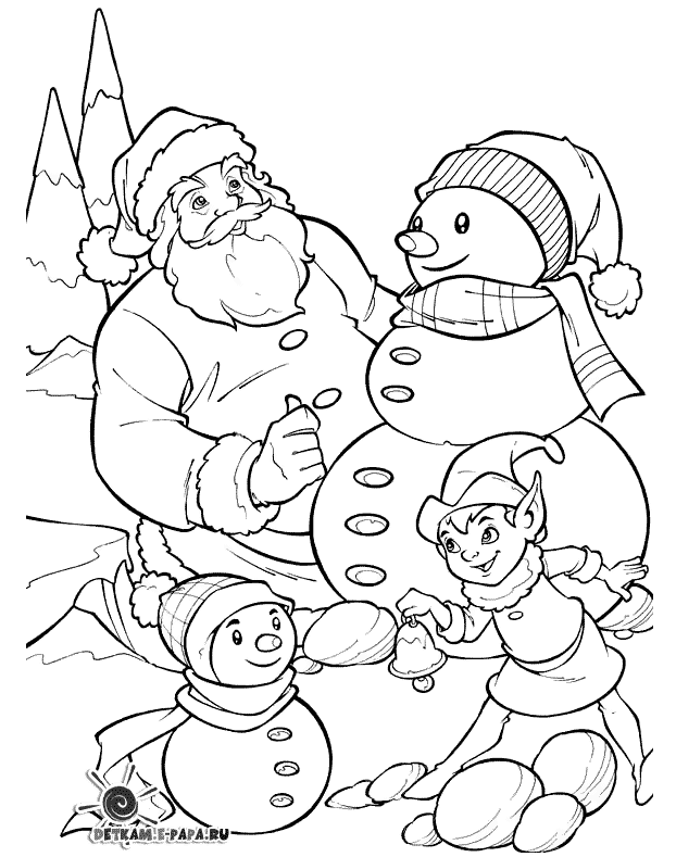 Coloring page: Santa Claus (Characters) #104836 - Free Printable Coloring Pages