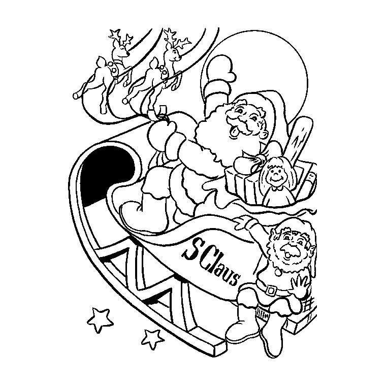 Coloring page: Santa Claus (Characters) #104840 - Free Printable Coloring Pages