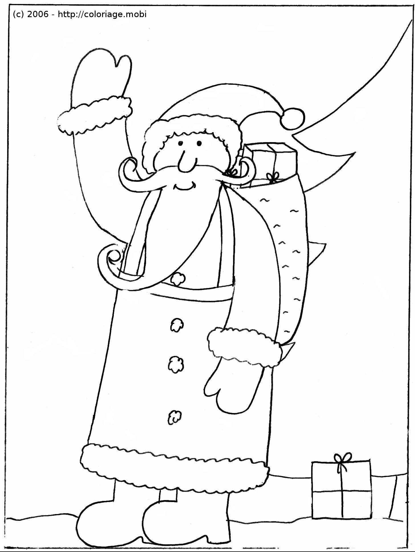 Coloring page: Santa Claus (Characters) #104841 - Free Printable Coloring Pages