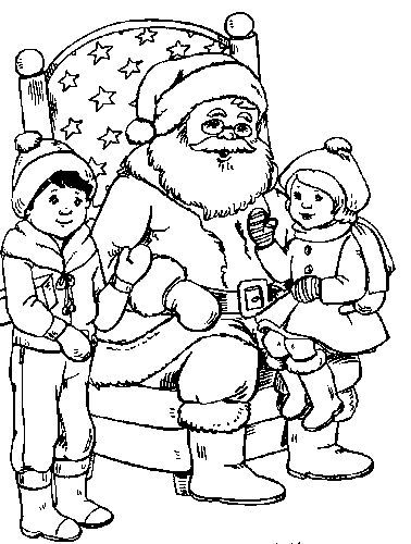 Coloring page: Santa Claus (Characters) #104856 - Free Printable Coloring Pages