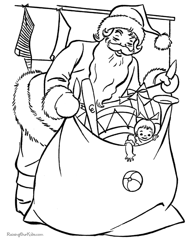 Coloring page: Santa Claus (Characters) #104859 - Free Printable Coloring Pages