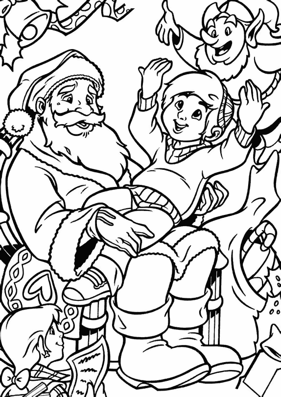 Coloring page: Santa Claus (Characters) #104890 - Free Printable Coloring Pages