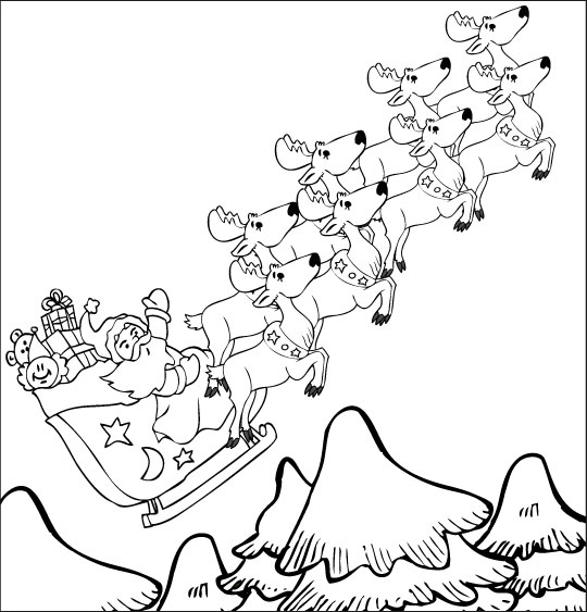 Coloring page: Santa Claus (Characters) #104904 - Free Printable Coloring Pages