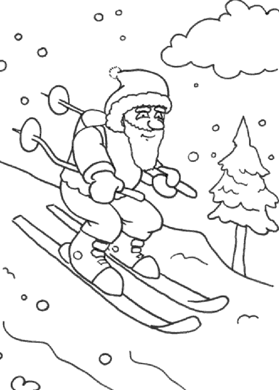 Coloring page: Santa Claus (Characters) #104992 - Free Printable Coloring Pages