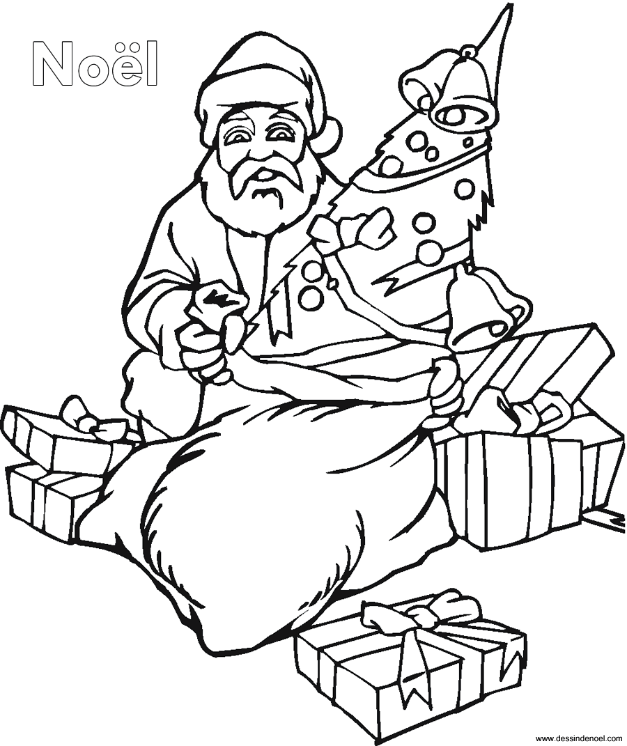 Coloring page: Santa Claus (Characters) #104997 - Free Printable Coloring Pages