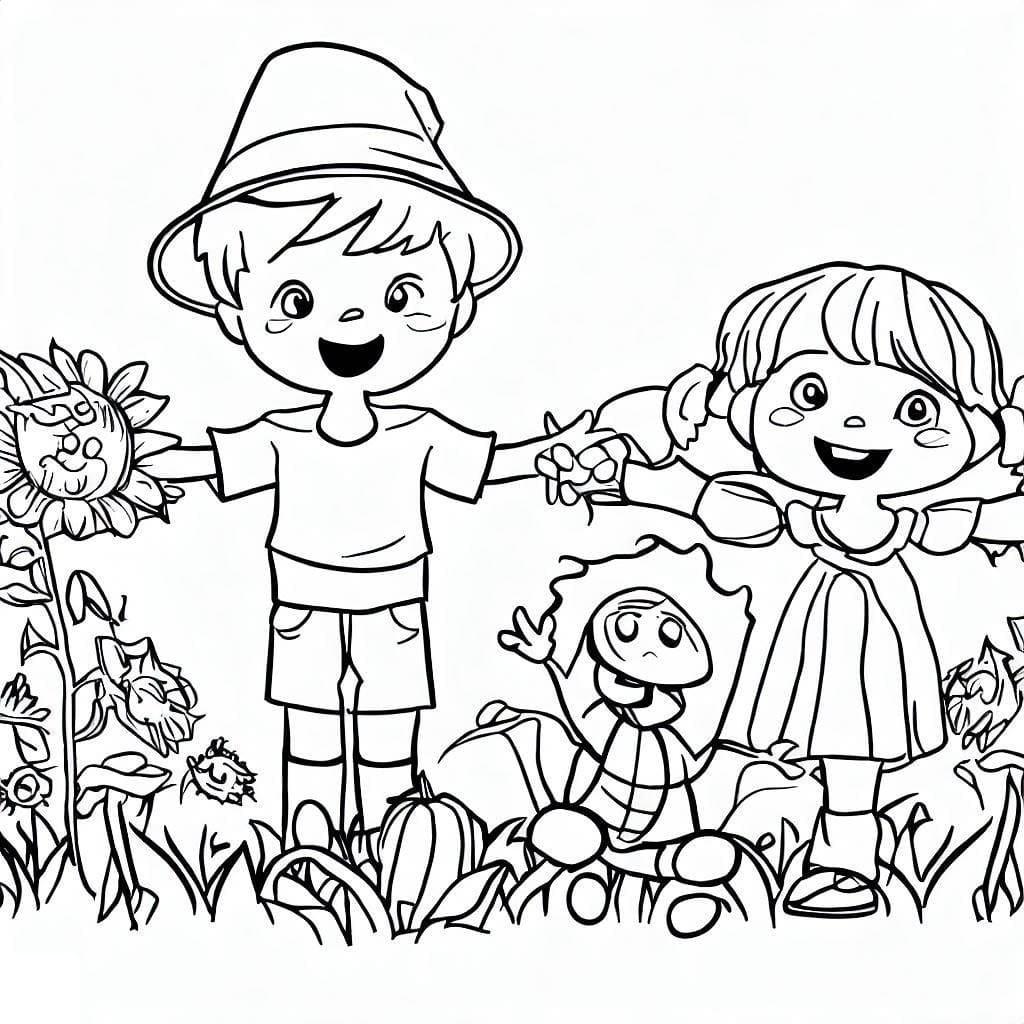 Free printable Scarecrow coloring page #187705 from Characters collection