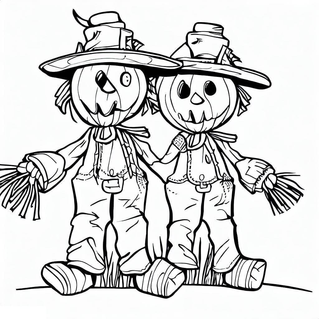 Free printable Scarecrow coloring page #187710 from Characters collection
