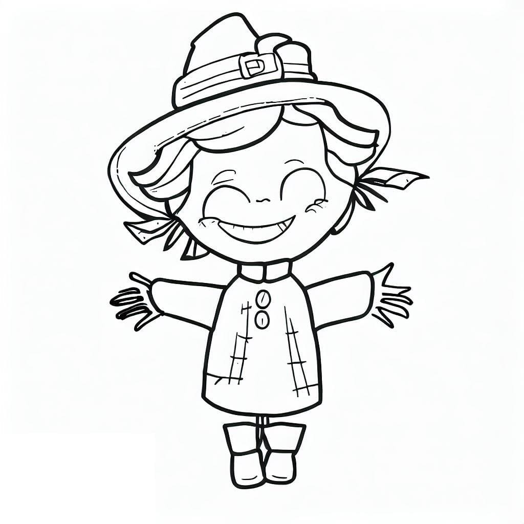Free printable Scarecrow coloring page #187721 from Characters collection