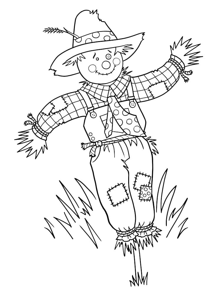 Free printable Scarecrow coloring page #187737 from Characters collection