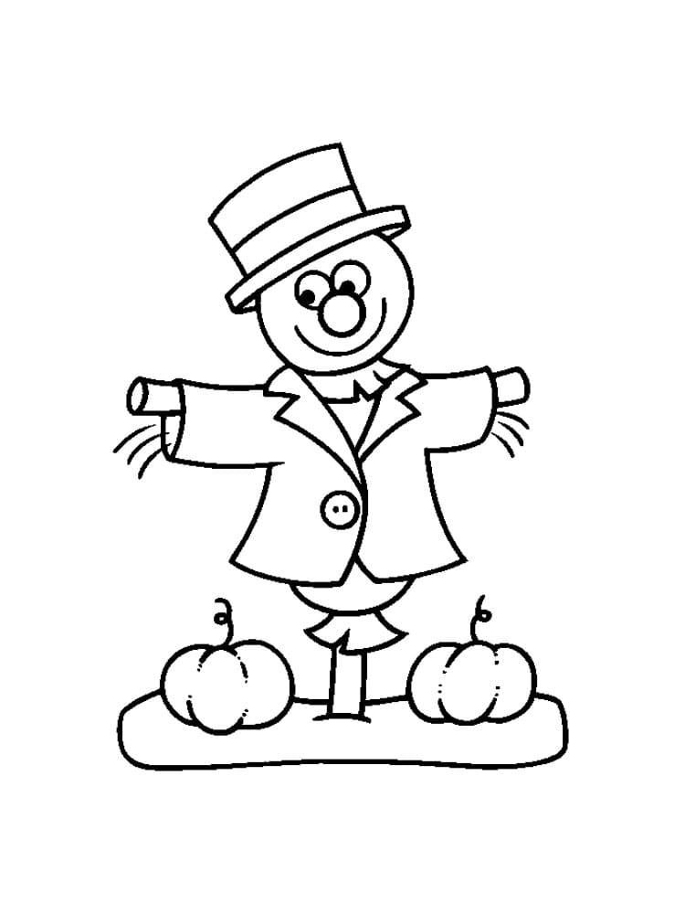 Free printable Scarecrow coloring page #187763 from Characters collection