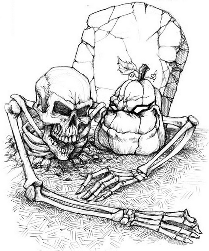 Coloring page: Skeleton (Characters) #147421 - Free Printable Coloring Pages