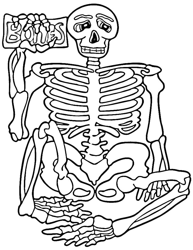 Coloring page: Skeleton (Characters) #147433 - Free Printable Coloring Pages