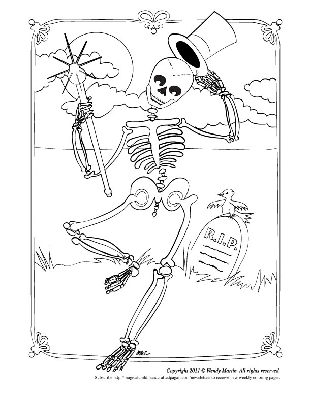 Coloring page: Skeleton (Characters) #147488 - Free Printable Coloring Pages