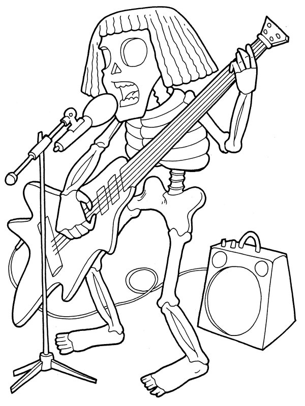 Coloring page: Skeleton (Characters) #147505 - Free Printable Coloring Pages
