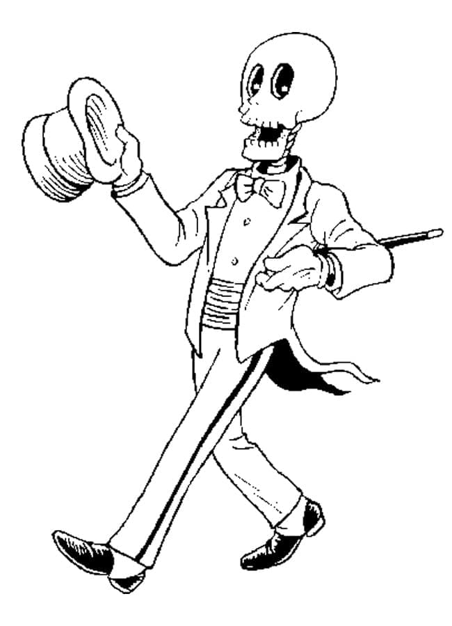 Free printable Skeleton coloring page #197366 from Characters collection