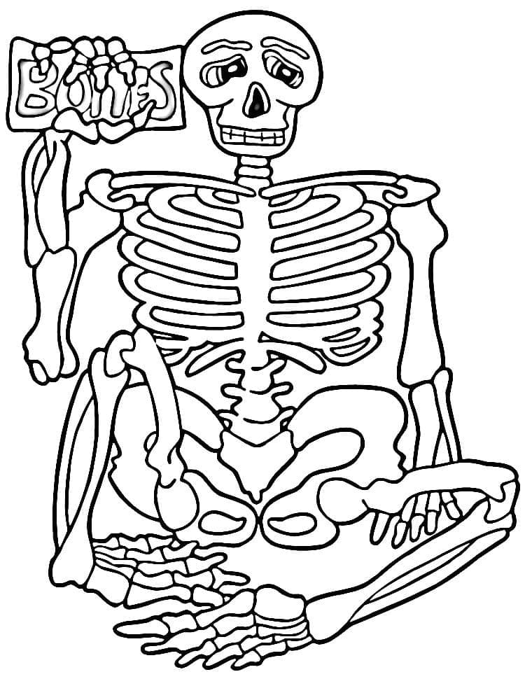 Free printable Skeleton coloring page #197373 from Characters collection