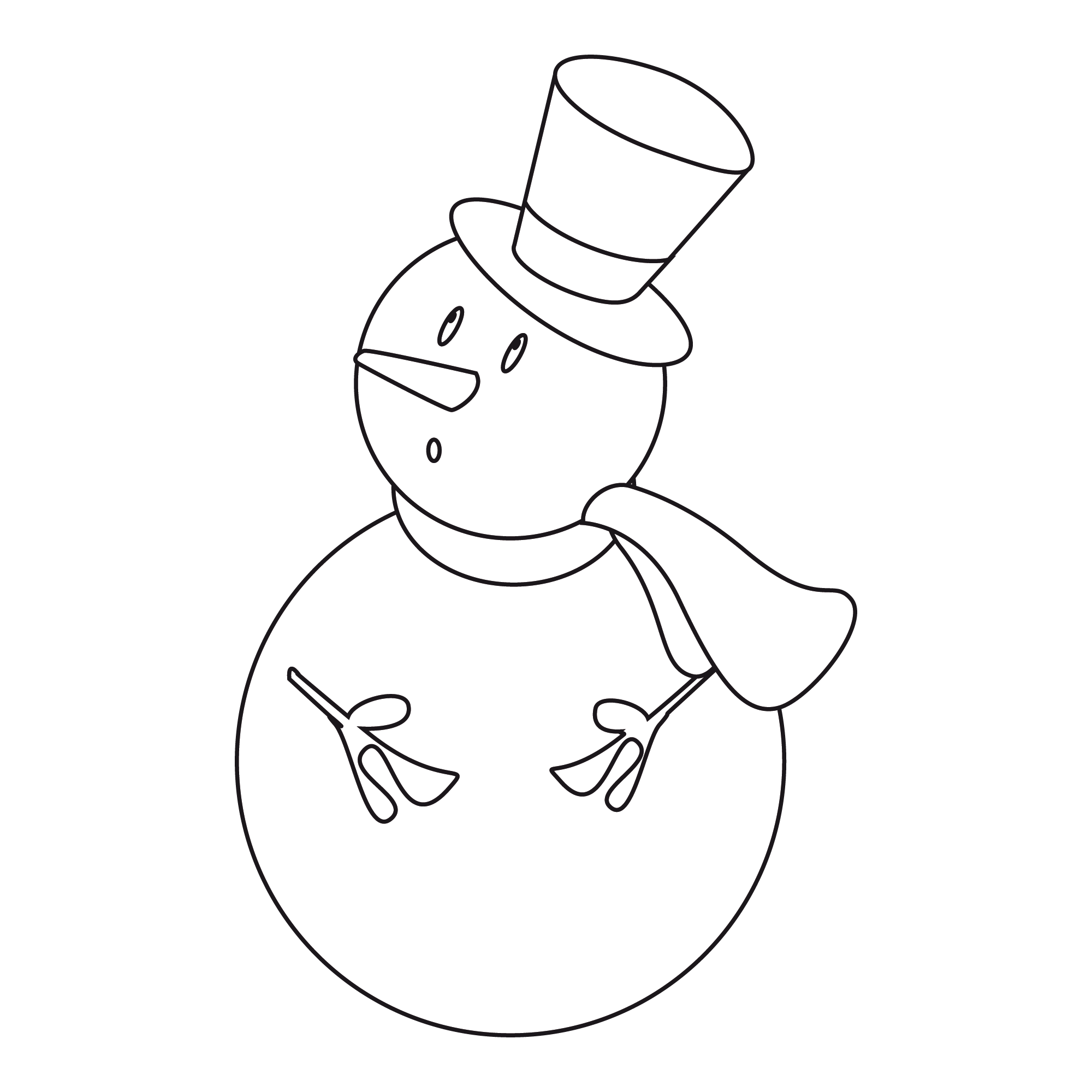Coloring page: Snowman (Characters) #89158 - Free Printable Coloring Pages