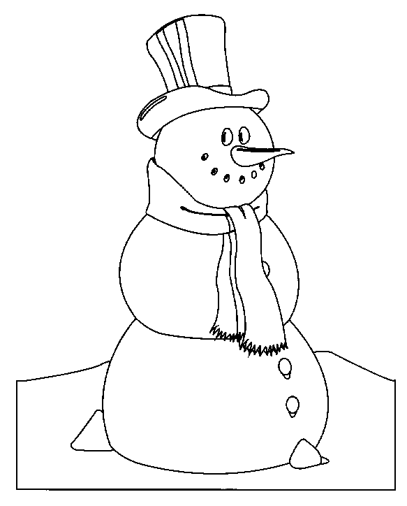 Drawing Snowman #89165 (Characters) – Printable coloring pages