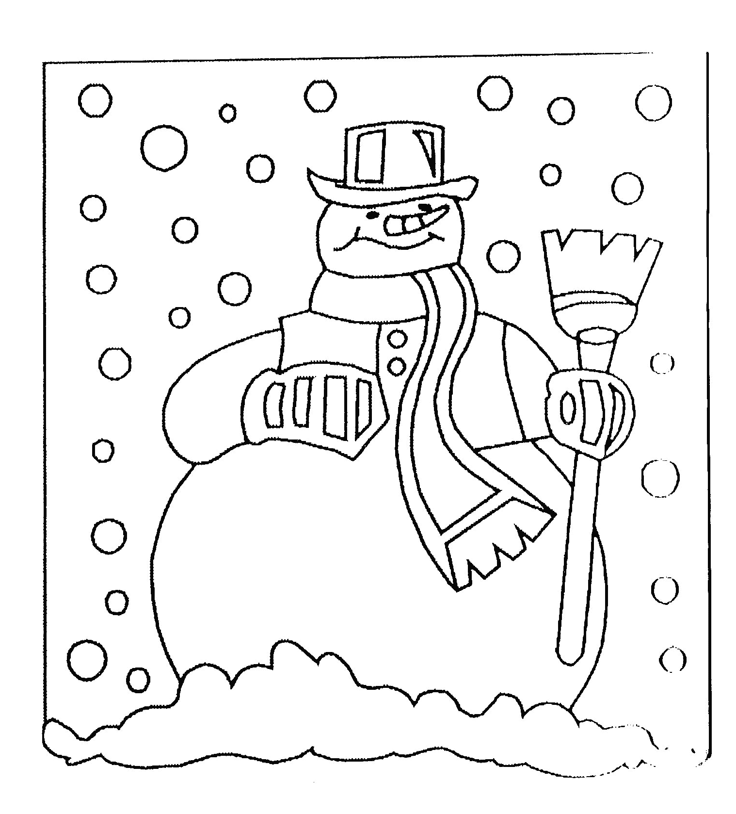 Coloring page: Snowman (Characters) #89177 - Free Printable Coloring Pages