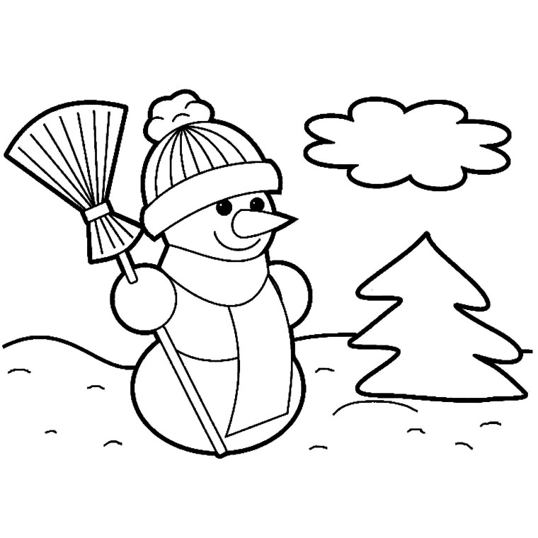 Coloring page: Snowman (Characters) #89204 - Free Printable Coloring Pages