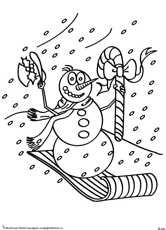Coloring page: Snowman (Characters) #89212 - Free Printable Coloring Pages