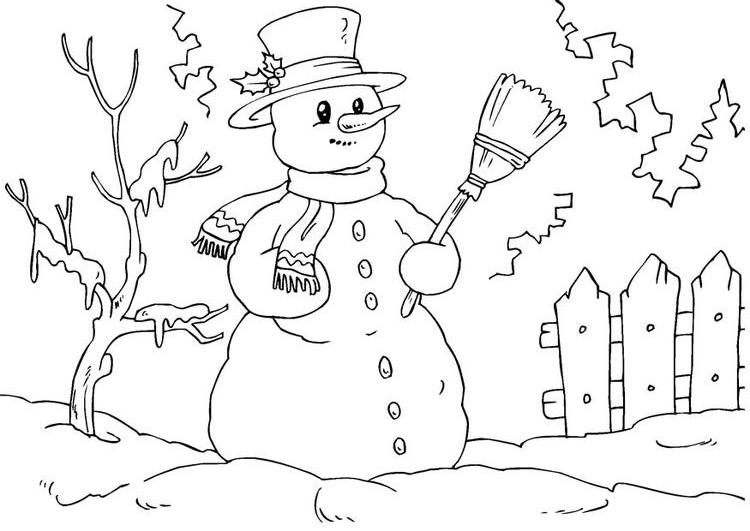 Coloring page: Snowman (Characters) #89227 - Free Printable Coloring Pages