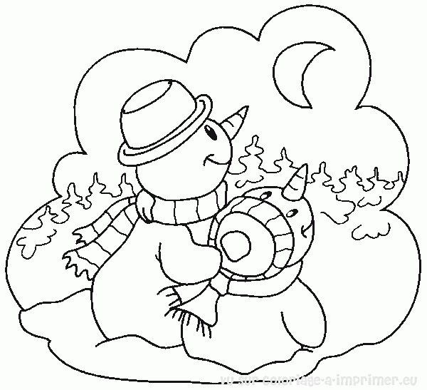 Coloring page: Snowman (Characters) #89234 - Free Printable Coloring Pages