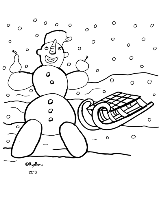 Coloring page: Snowman (Characters) #89236 - Free Printable Coloring Pages