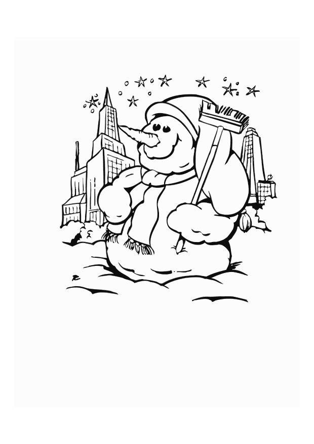 Coloring page: Snowman (Characters) #89245 - Free Printable Coloring Pages