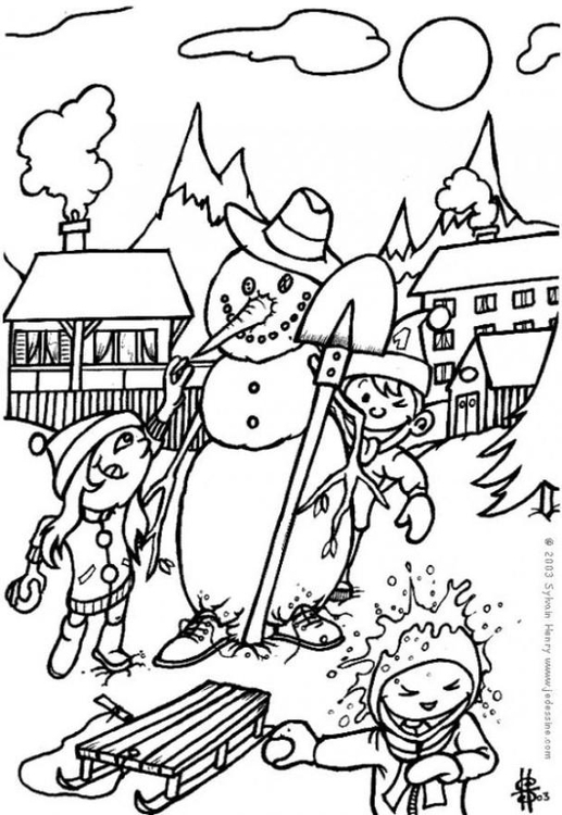 Coloring page: Snowman (Characters) #89259 - Free Printable Coloring Pages