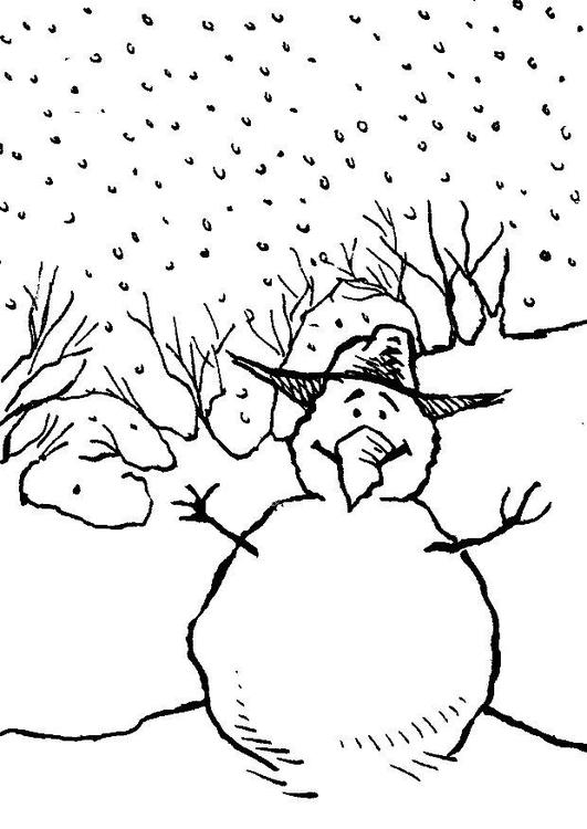 Coloring page: Snowman (Characters) #89267 - Free Printable Coloring Pages