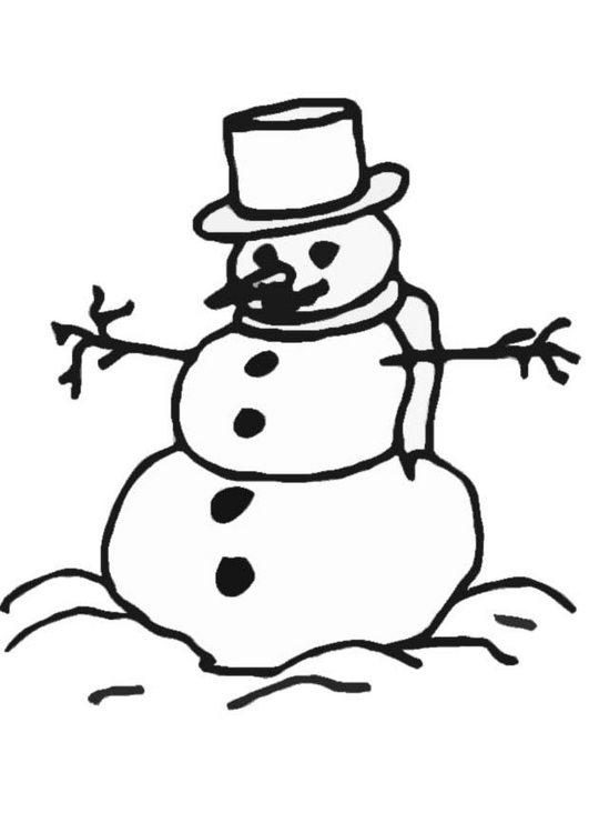 Coloring page: Snowman (Characters) #89297 - Free Printable Coloring Pages