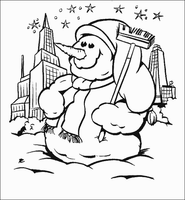 Coloring page: Snowman (Characters) #89307 - Free Printable Coloring Pages