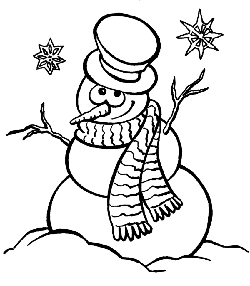 Coloring page: Snowman (Characters) #89313 - Free Printable Coloring Pages