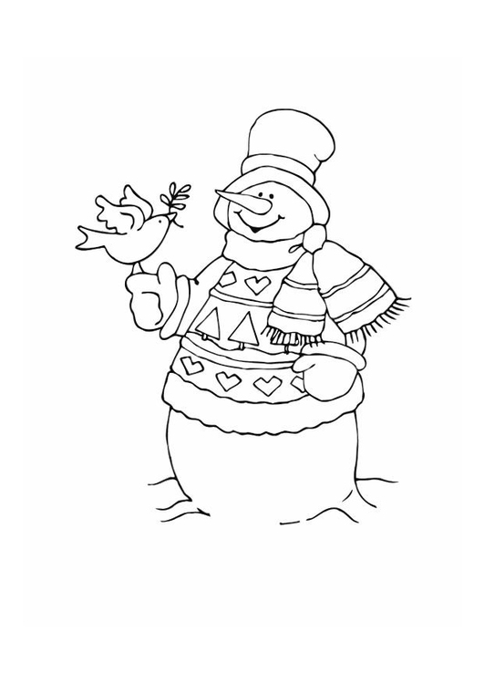 Coloring page: Snowman (Characters) #89317 - Free Printable Coloring Pages