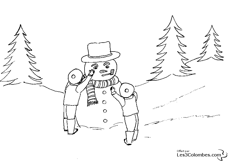 Coloring page: Snowman (Characters) #89329 - Free Printable Coloring Pages