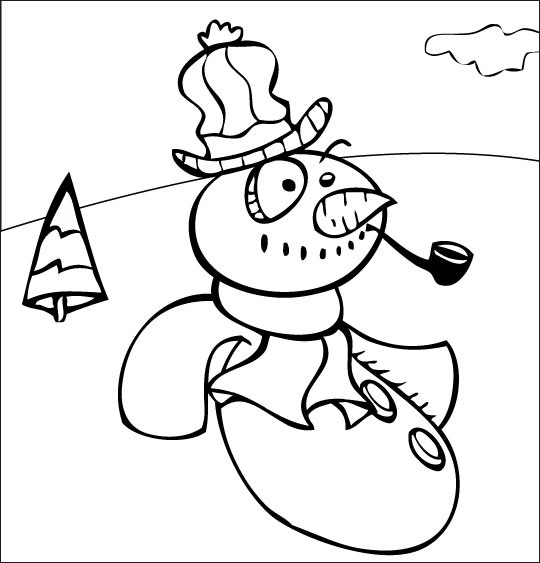 Coloring page: Snowman (Characters) #89345 - Free Printable Coloring Pages