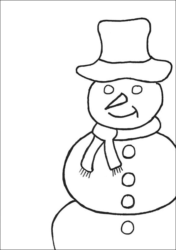 Drawing Snowman #89354 (Characters) – Printable coloring pages