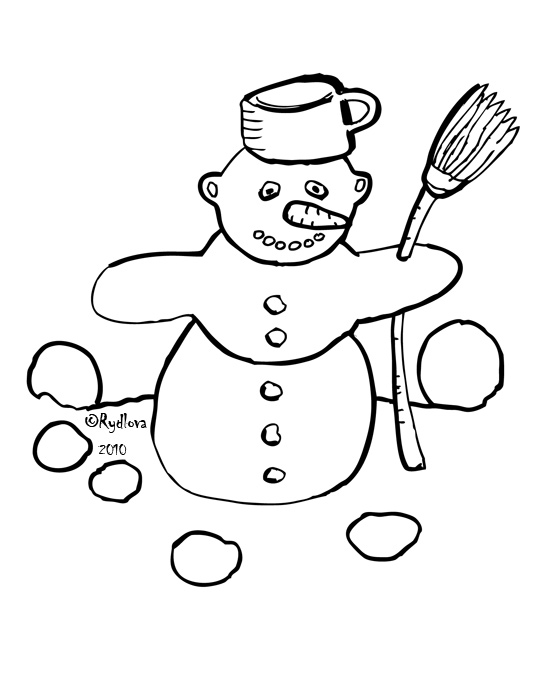 Coloring page: Snowman (Characters) #89366 - Free Printable Coloring Pages