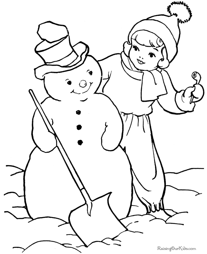 Coloring page: Snowman (Characters) #89370 - Free Printable Coloring Pages