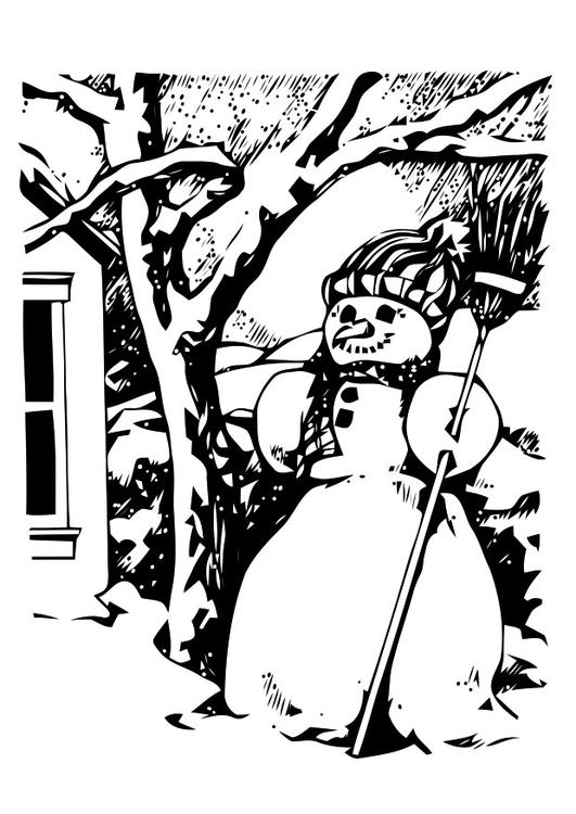 Coloring page: Snowman (Characters) #89399 - Free Printable Coloring Pages