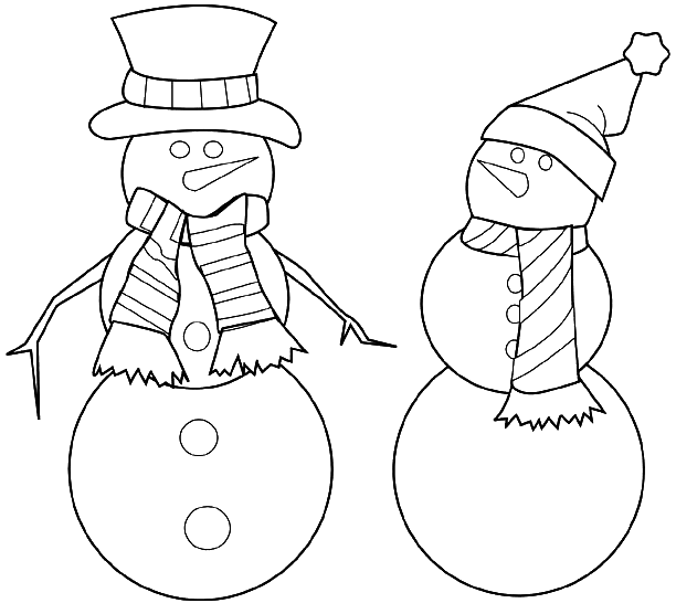 Coloring page: Snowman (Characters) #89444 - Free Printable Coloring Pages