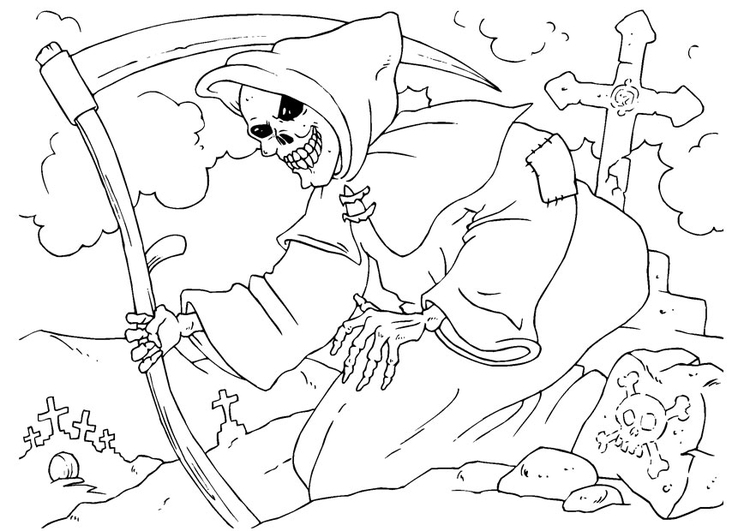 Coloring page: The Death (Characters) #108724 - Free Printable Coloring Pages