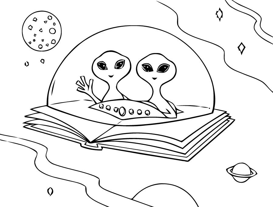 Coloring page: UFO (Characters) #103166 - Free Printable Coloring Pages